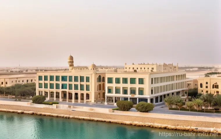 바레인 왕실의 역사 - **Prompt:** A historical panoramic view of the Al Khalifa family's early establishment in Bahrain ar...