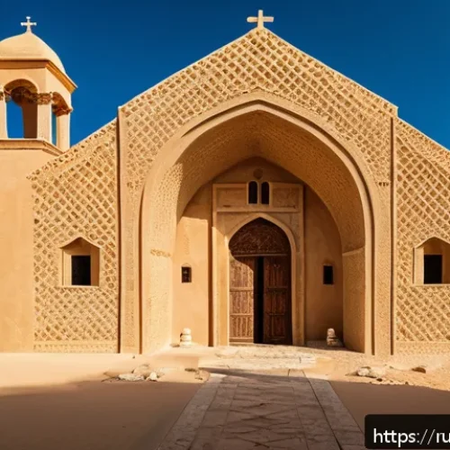 Home 30 바레인의 역사적 교회 - An ancient Bahraini church constructed from coral stone and lime mortar, featuring intricately carve...